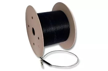 FO cable exterior OM4, 50µ, conector LC/LC 4G, U-DQ(ZN)BH, 4 fibras, negro, 200m